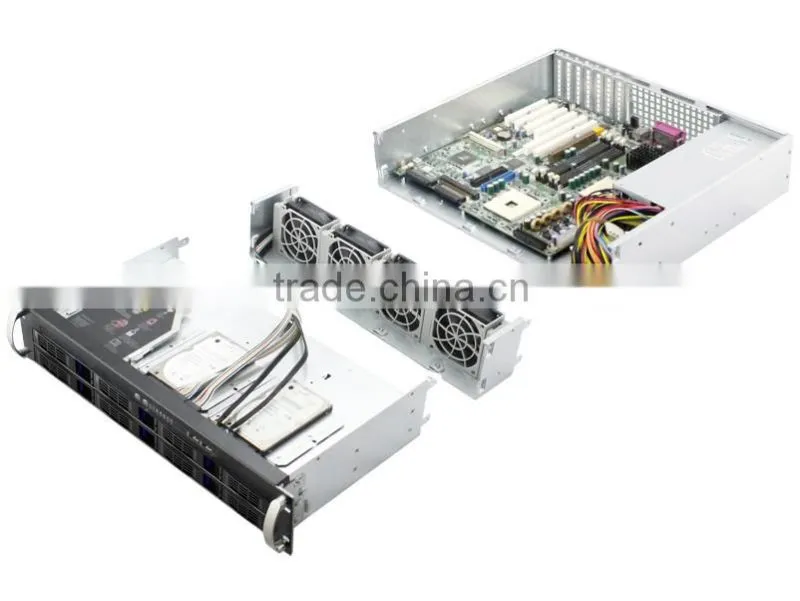 2u server case hot swap 8 bays sever case