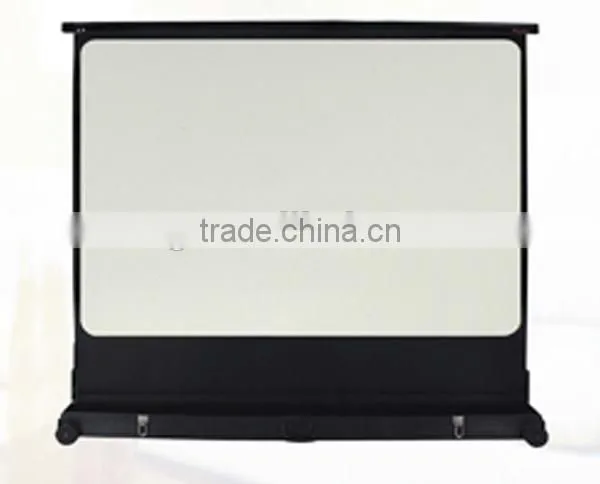 Hot sale matte white ground business screen, portable projection screen, business table projection screen