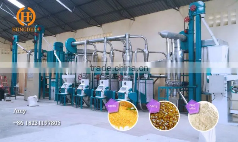 Corn flour making mill plant/ maize grits processing machine