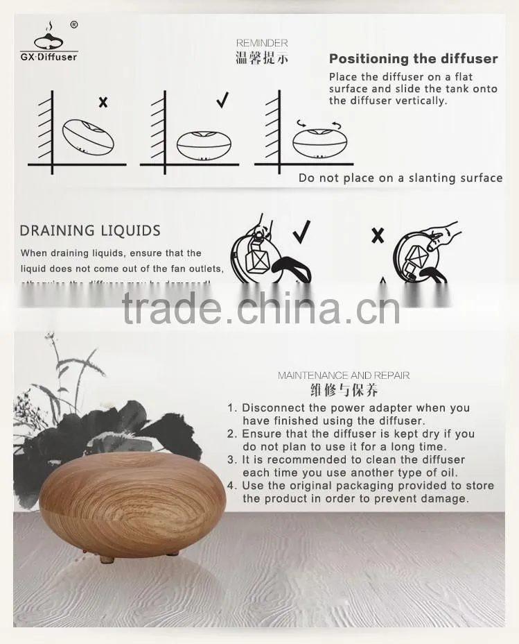 Wood ultrasonic Aroma Diffuser - Electric home humidifier air - aromatherapy oil diffuser