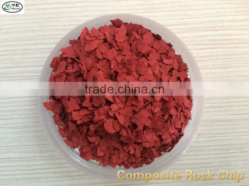 Colorful Composite/Natural Rock chips polymar flakes for granite and marble stone effect coating