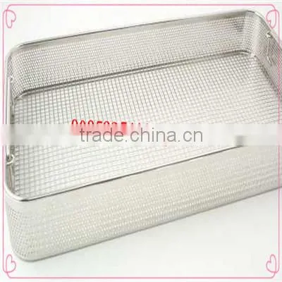 Medical 304 316 stainless steel disinfecting basket made in Anping