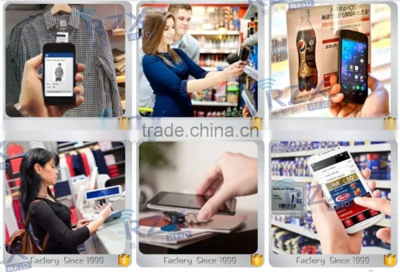 Custom printing 13.56Mhz rfid NFC tag with adhesive label