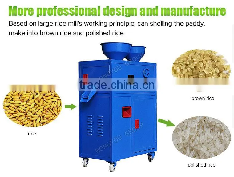 Cheap Rice Milling Process Rice Huller Machine Price Factory Automatic Rice Mill Machine 2.2kw 6LN-120