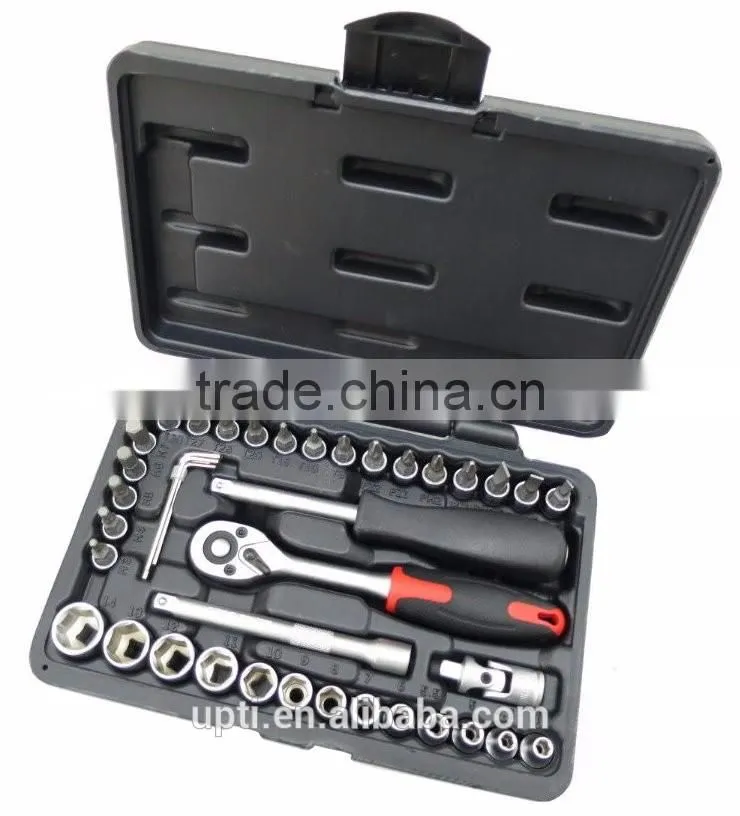 Taiwan Made High Quality Professional 40pcs 1/4" Dr. Socket Set Socket Wrench Set Hand Tool Set