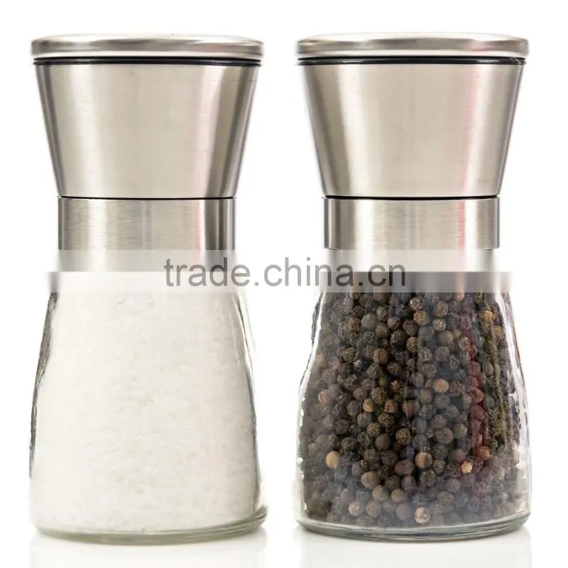 304 Stainless steel 18/8 Salt and Pepper Grinder Set