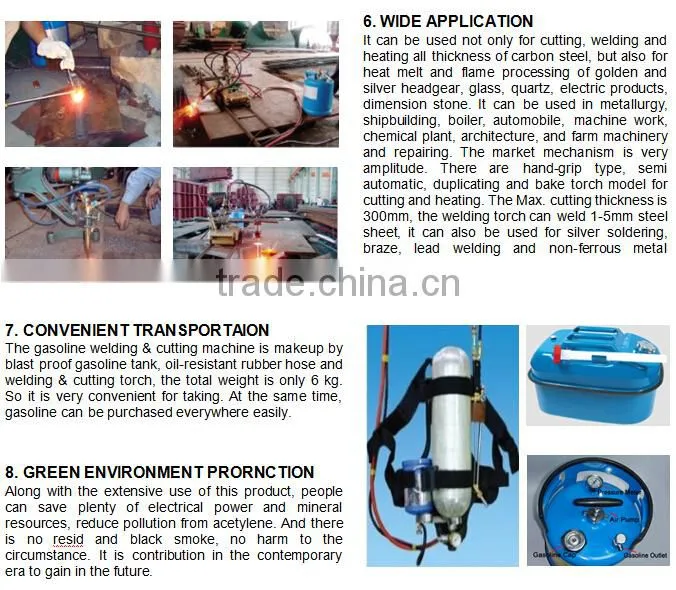 RN100 - Cutting Thickness 100mm - Revolutional Design - Gasoline + Oxygen - 80% cost saving - Price Gas Cutting Torch