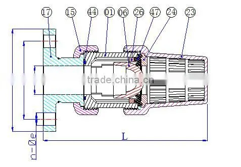UPVC / CPVC Flanged true union foot valves JIS/ Flanged foot valves