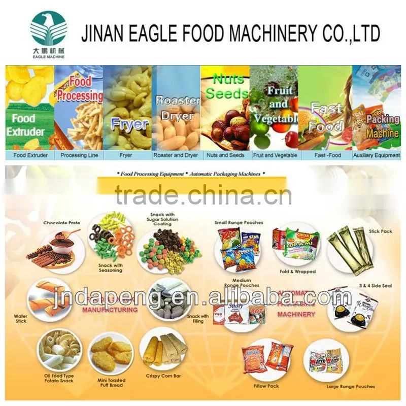 Fried wheat flour puff snack making machines