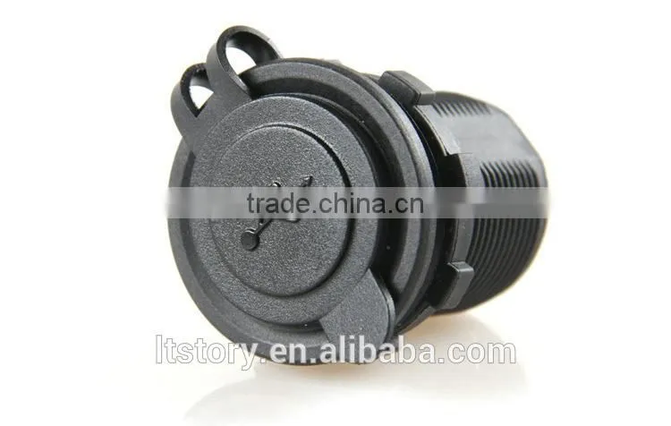 Round Waterproof DC Car Marine USB charger Socket with Plug