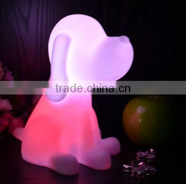 2016 Christmas kids gift LED color change dog night light