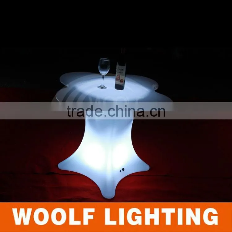 Plastic rechargeable 16 colors RGB waterproof led coffee table