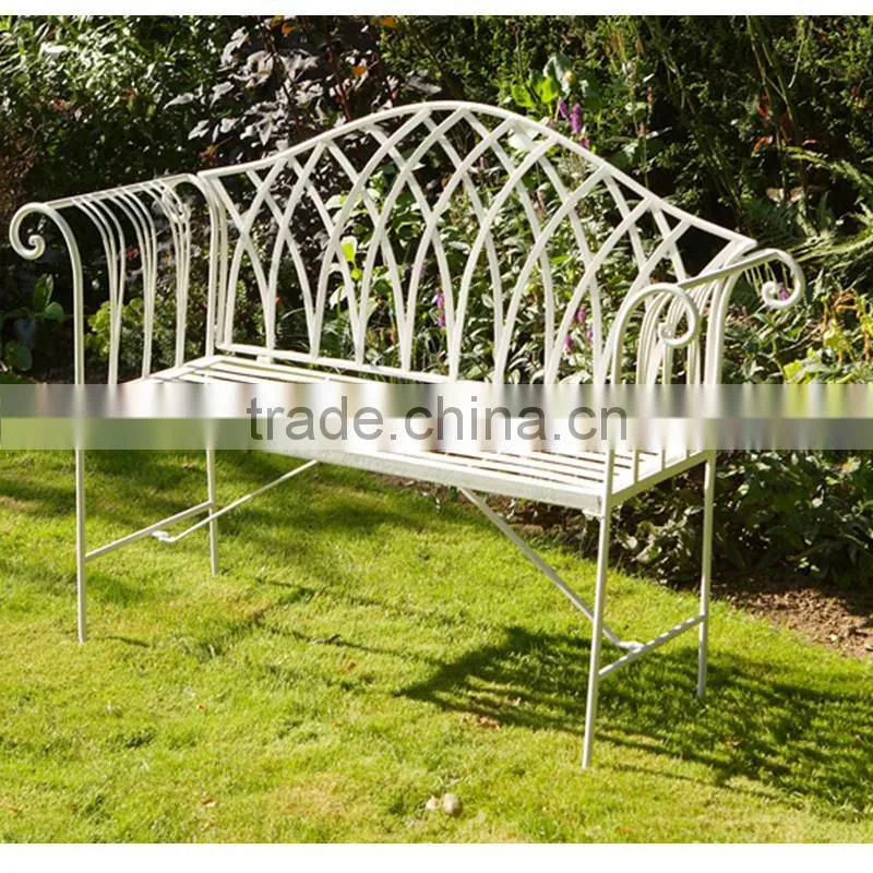 KD packing antique white patio companion seat