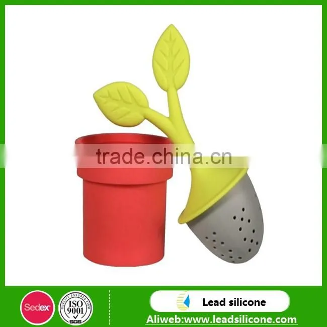 New Design Bonsai Shape Silicone Tea Infuser, Funny Silicone Tea Strainer/Infuser