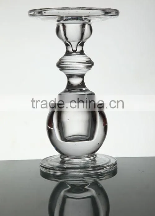 Wholesale crystal candle holders,tall glass candler holder,glass candle holder