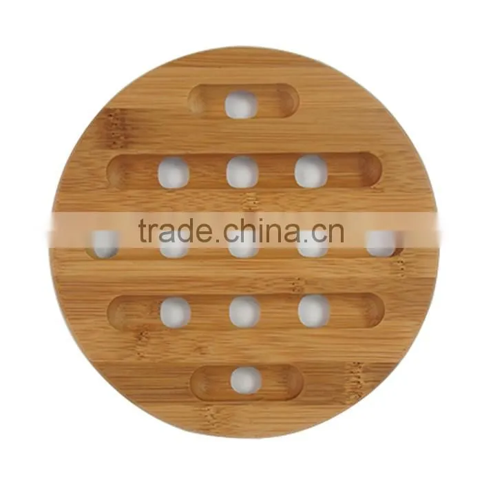 Little Round Bamboo Wood Cutting & Kitchen Chopping Board with Groove