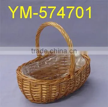 Individual Small Willow Basket with Handle
