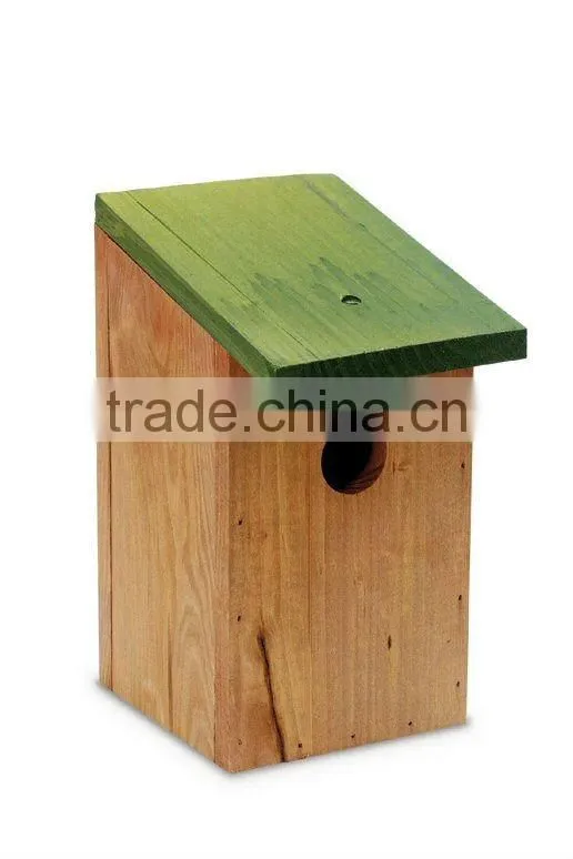 pretty painted wooden decorative bird house,wooden craft bird house