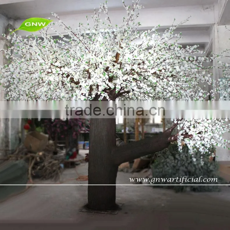 GNW BLS064 Large Artificial Tree White Cherry Blossom Decorative Flowers indooor use