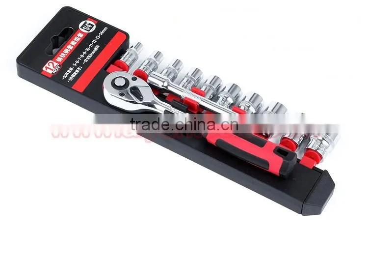 27pcs 19pcs 12pcs socket wrench set ratchet wrench socket set 1/2 3/8 1/4 driver set