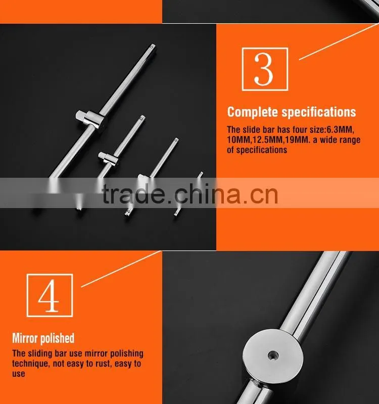 Chrome Vanadium Professional 1/2" T Handle Sliding Bar