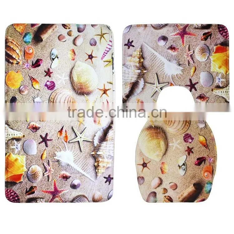 3pcs Bath Rug toliet seat/bath mat /toilet seat cover