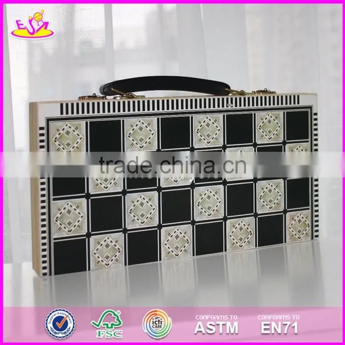 2017 New design educational classic wooden chess game for kids W11A056