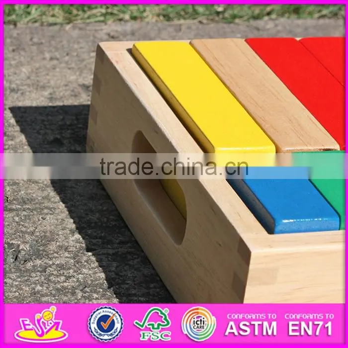 2017 Best design 18 pieces funny boys wooden building toys for sale W13A116-S