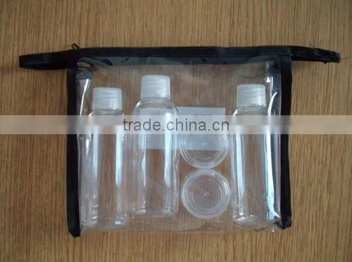 5pcs PET travel bottles set/cosmetic bottle