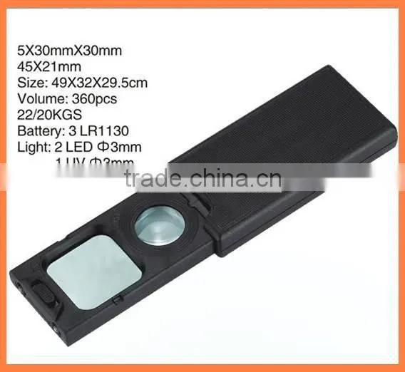 Slide out Magnifier with Light