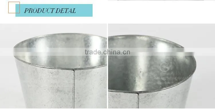 garden iron and zinc powder coated metal buckets for flowers metal bucket planters