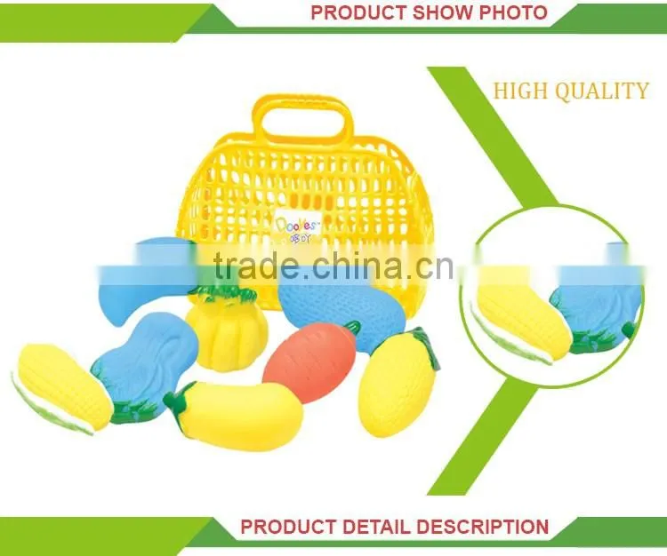 Best sale rubber baby bath soft toys fruits and vegetables