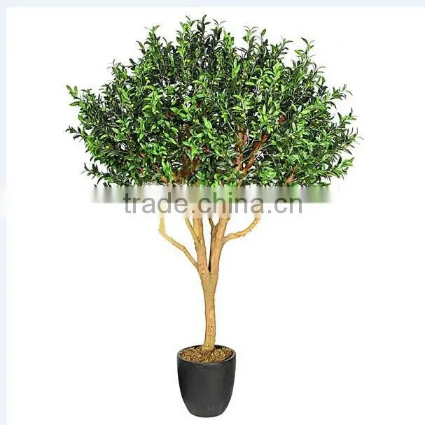 Evergreen ornamental plants plastic bonsai tree for decor olive tree