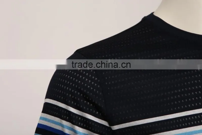 Summer new men's striped t- shirt