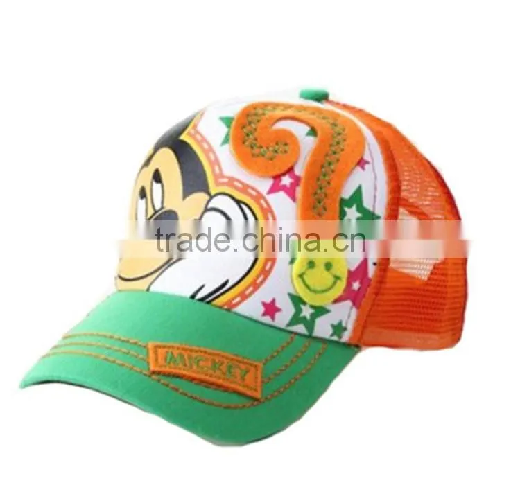 Children Mouse Cartoons Print Trucker Hat Kid Baseball Mesh Cap