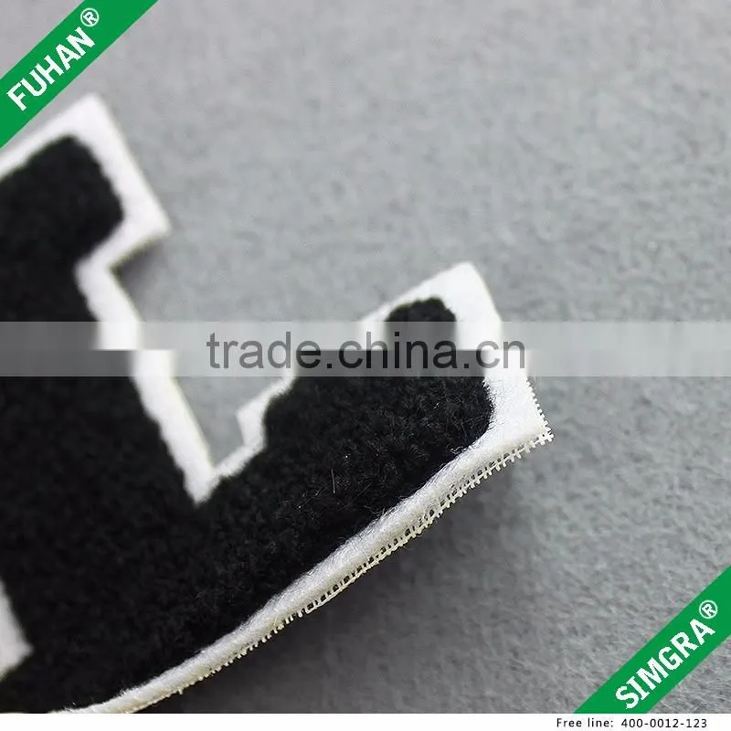 Factory Direct Popular Letter Chenille Embroidery Badges for Hats