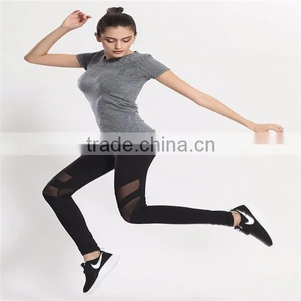 Factory wholesale custom design mesh yoga pants women's sportswear yoga wear
