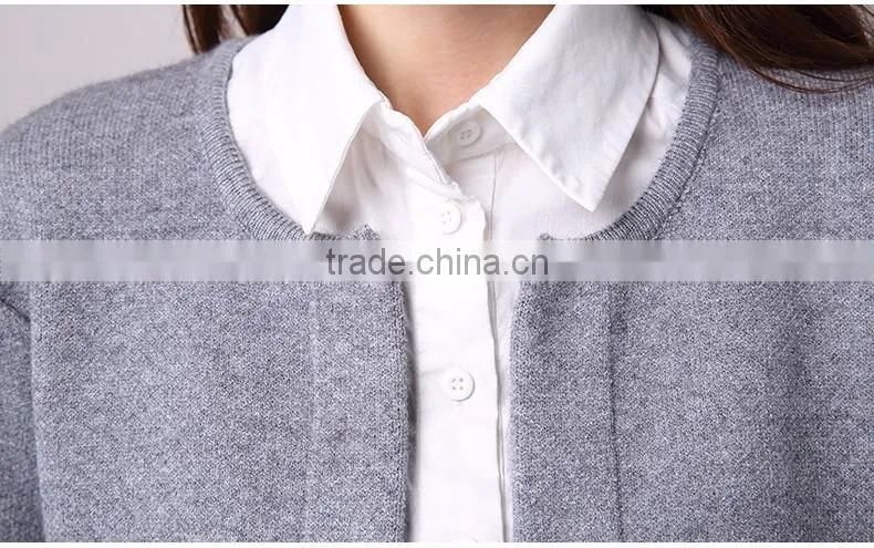 Apparel manufacturers lantern sleeve knitwear women cardigan sweaters