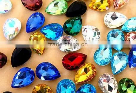 Drop Rhinestone Iron On Fancy Crystal Bead With Claw for Sewing on Belt Glass Beading Accessories