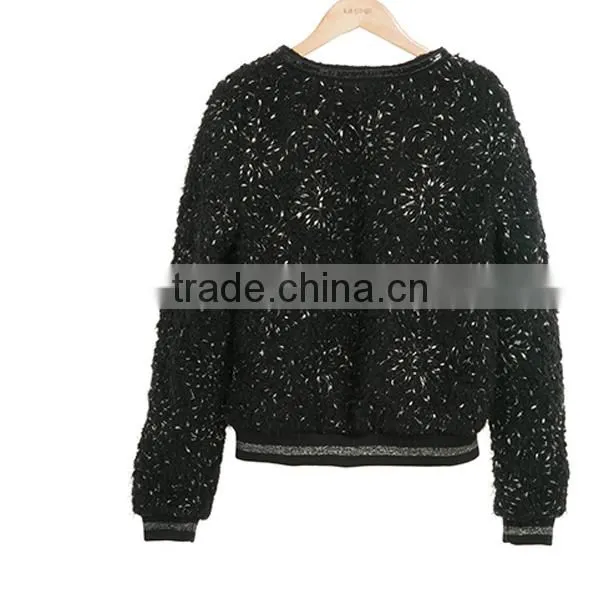 women's clothing garment apparel OEM/ODM manufacturer direct factory black unigue design women winter jacket