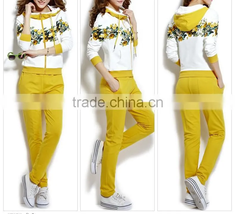 women casual clothing sets jogging printing track suit home dress OEM china