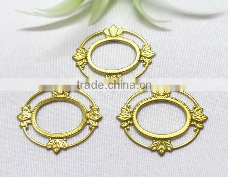 DIY hollow heart charm jewelry accessories brass heart charm shoe bag hair accessories