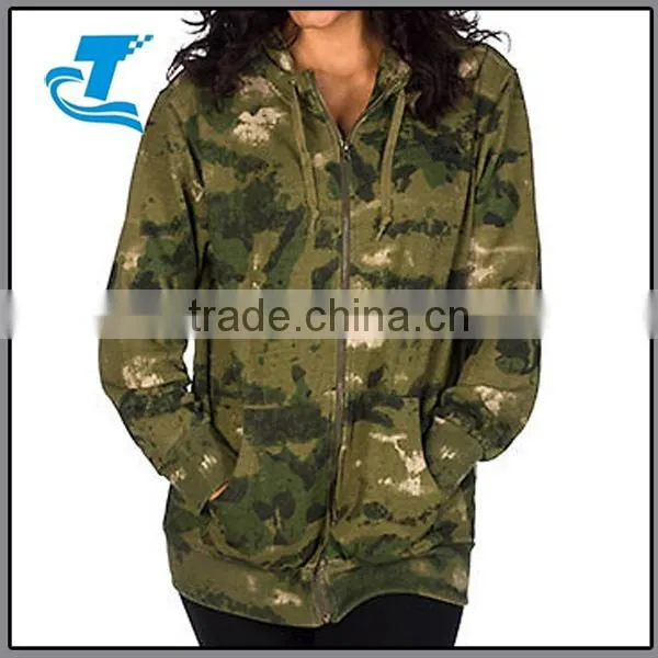 Hoodie Women Camo Jacket