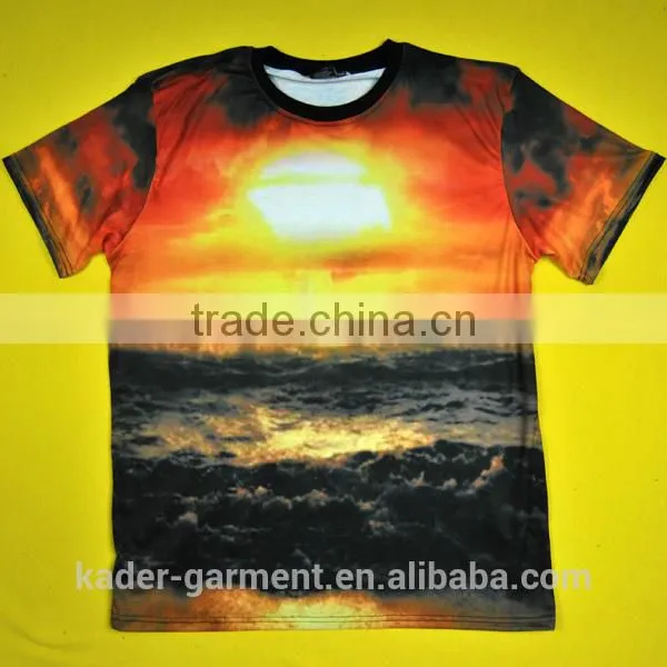 Dye sublimation tee, all lover printing tee shirt