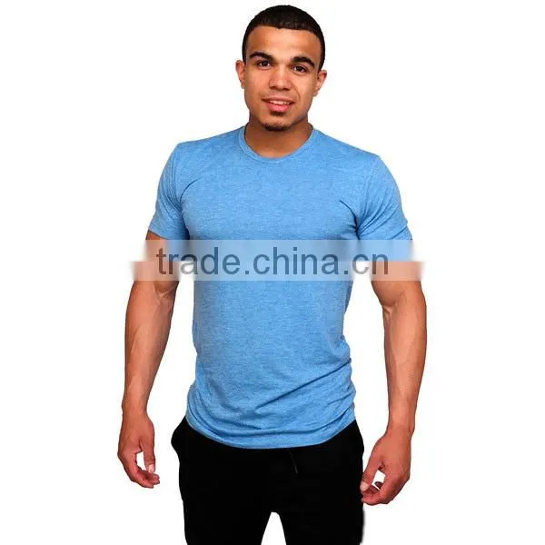 mens blank fitness t shirt dri fit tri blend sport t shirt