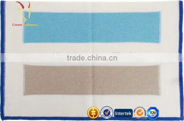 Super Soft Luxury Intarsia Knitted Cashmere Warm Baby Blanket