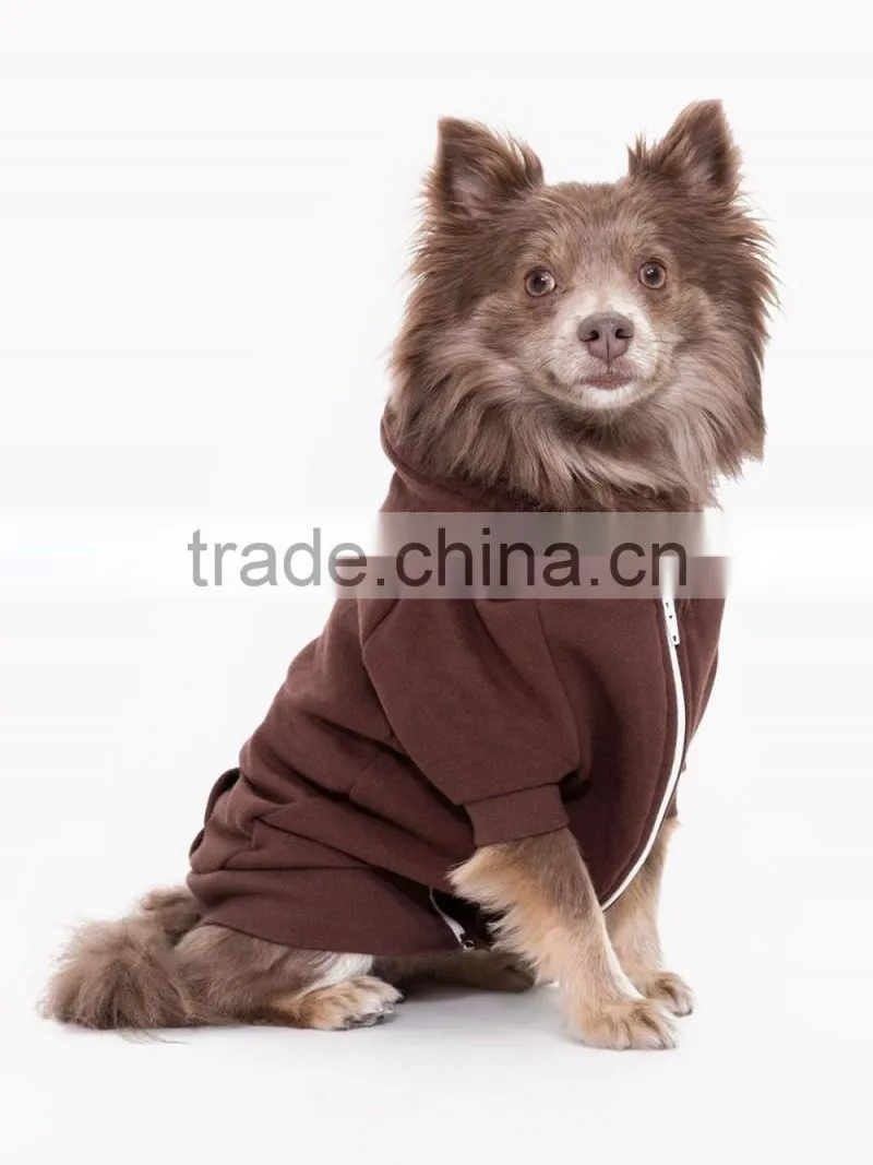 Fleece dog zip hoodie pet clothes dog wholesale dog clothes