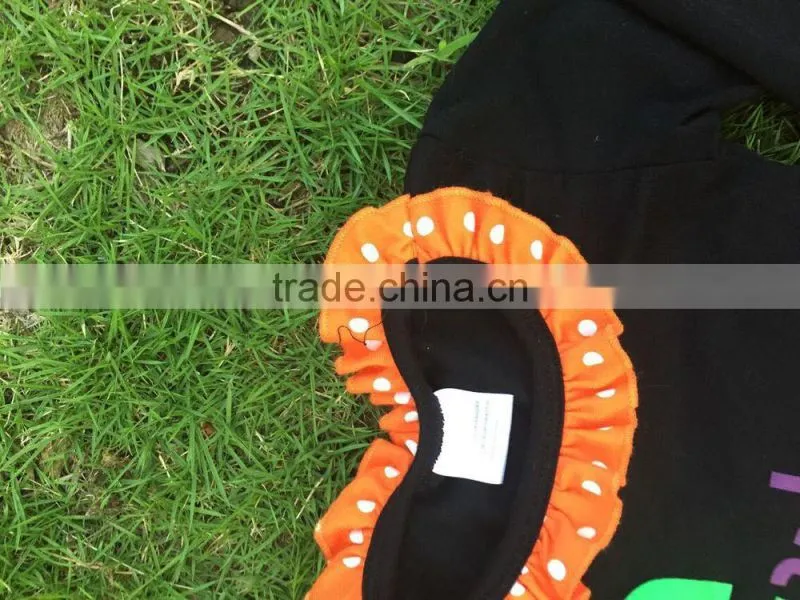 NEWEST kids black dress girls pumpkin dress girls halloween dress pumpkin in the patch dress with necklace and headband