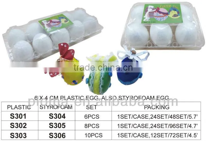 FOR CRAFT (S306) 6X4 CM PLASTIC, AND STYROFOAM EGG