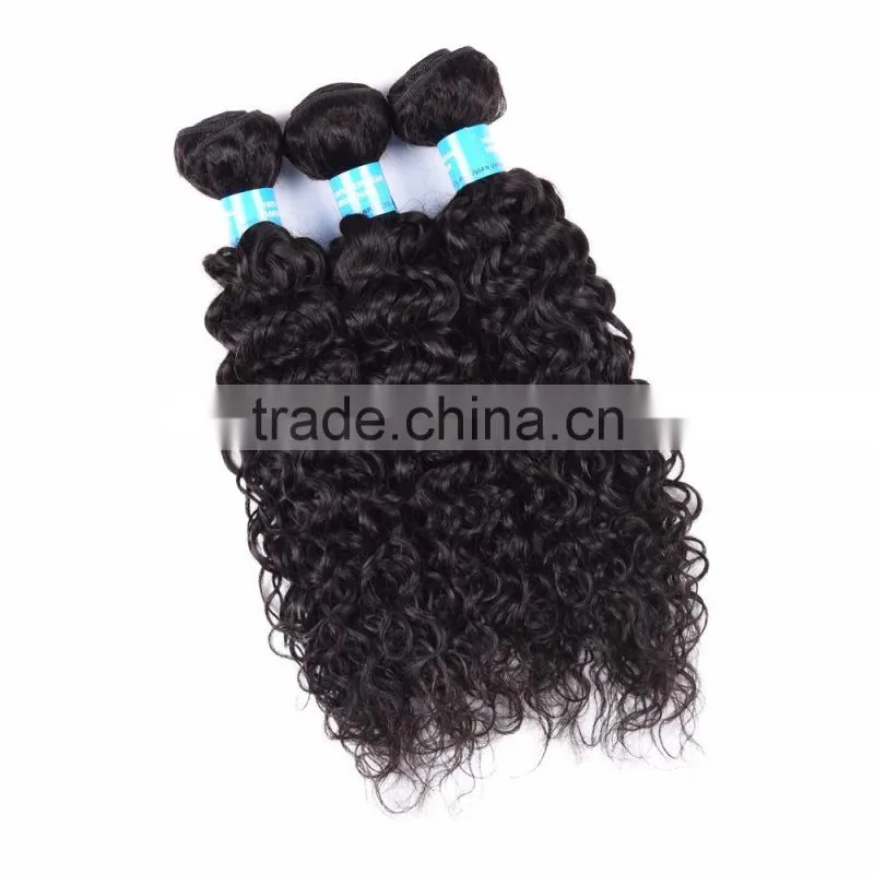 Natural And Beautiful cheap remy Water Wave virgin brazilian and Peruvian hair weave
